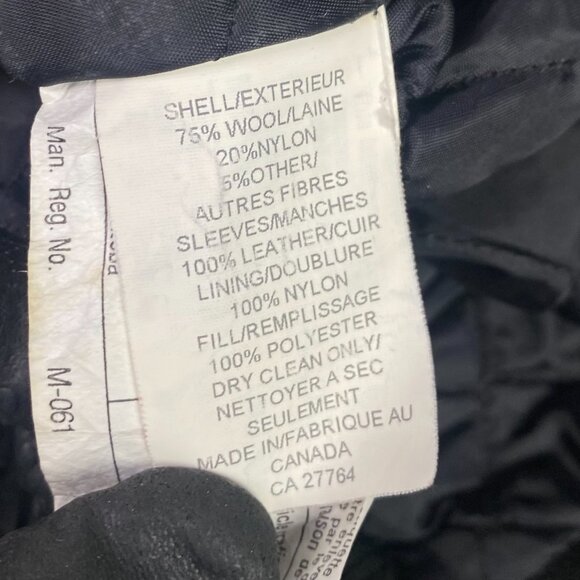 Vintage GMC Jimmy Diamond Edition Bomber Jacket Men's Large Leather Wool Trucks - Picture 12 of 15